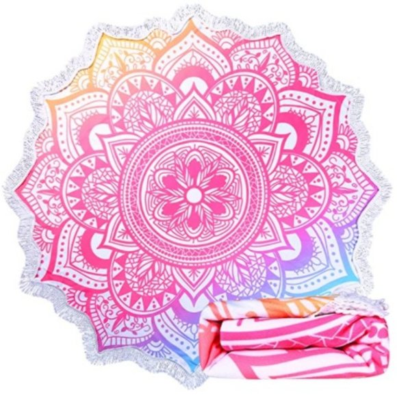 High Quality Round Bohemian Blanket Hippie Indian Throw Blanket Beach Tapestry - Picture 2 of 10